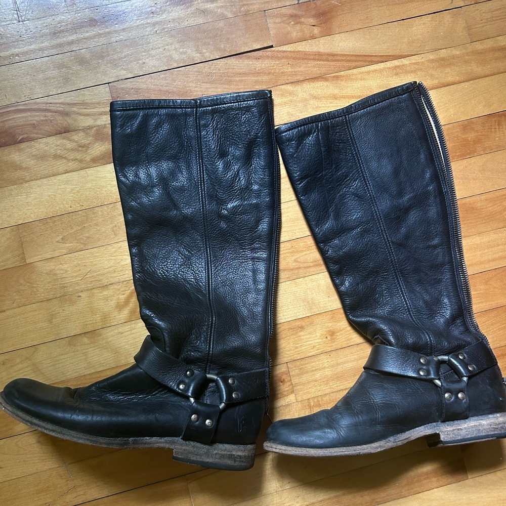 FRYE Black Leather Boots